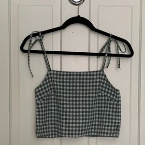 Brandy Melville Dena Green Gingham Tank